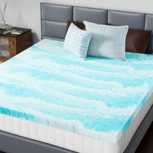 Memory Foam Cooling Gel Swirl Infused Bed Topper